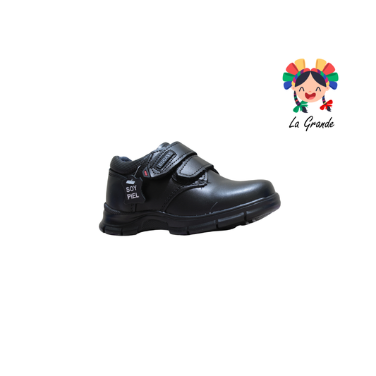 8014 BUGATY SHOES Negro Piel Zapato Escolar para Niño