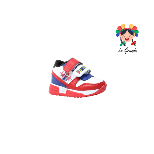 590 Araña FON-VER Blanco Rojo Tenis Casual para Bebé