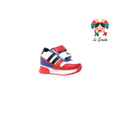 590 Araña FON-VER Blanco Rojo Tenis Casual para Bebé