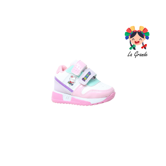 590 Gata FON-VER Blanco Rosa Tenis Casual para Bebé