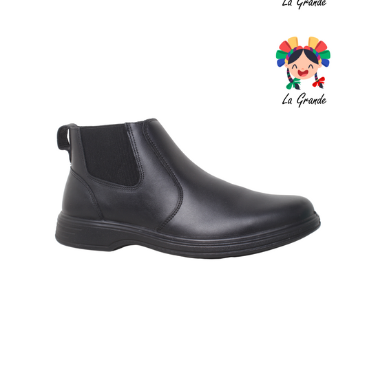 59305 FLEXI Negro Piel Bota Casual para Caballero