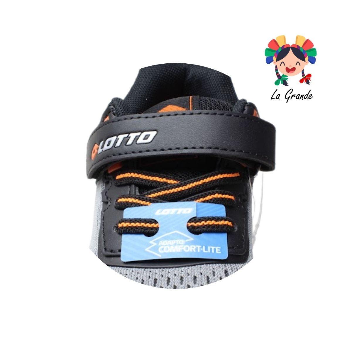 5H476013 LOTTO Black Grey Running Tenis para Niño