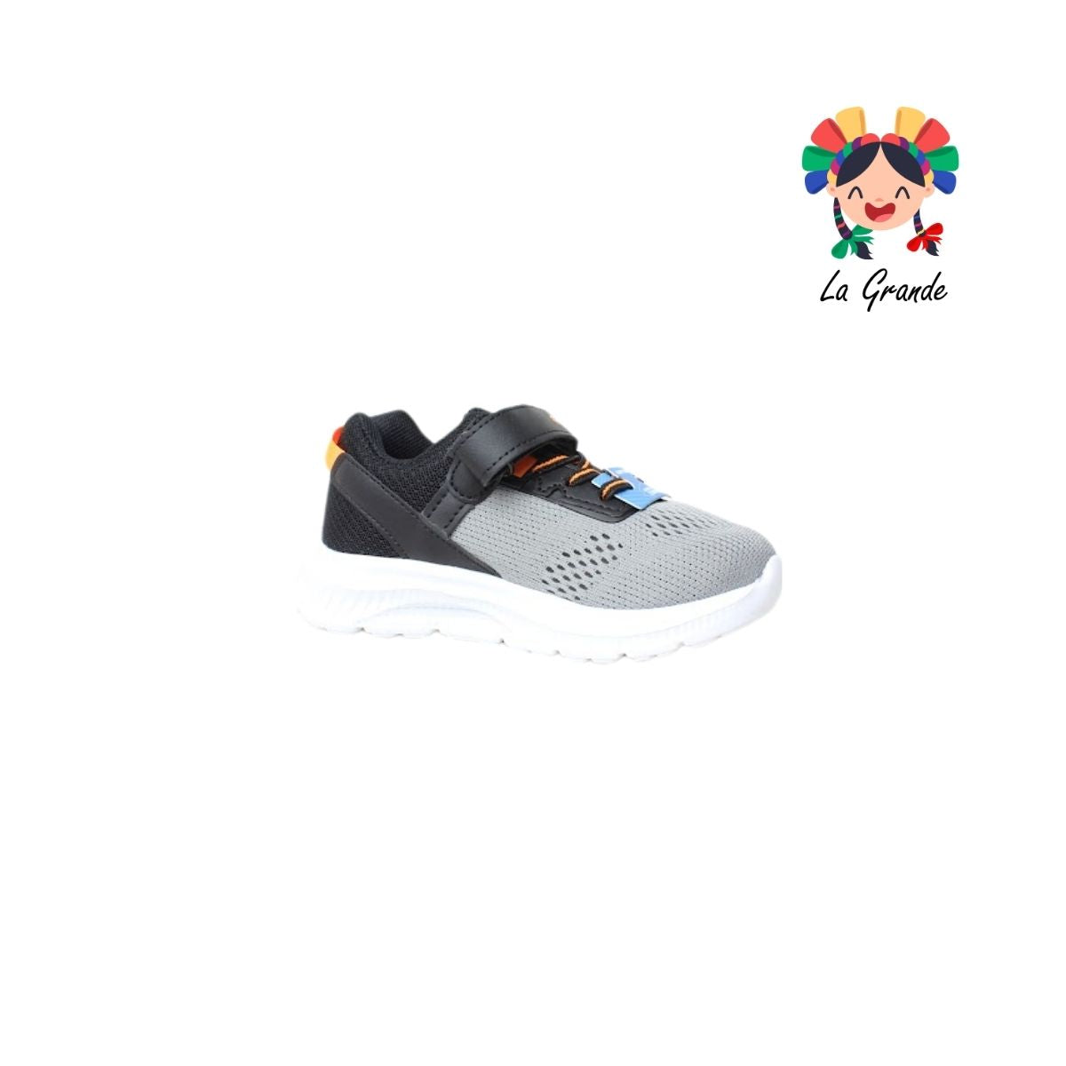 5H476013 LOTTO Black Grey Running Tenis para Niño