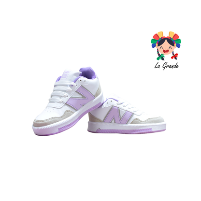 900 PICHUS Blanco Lila Tenis Casual para Niña