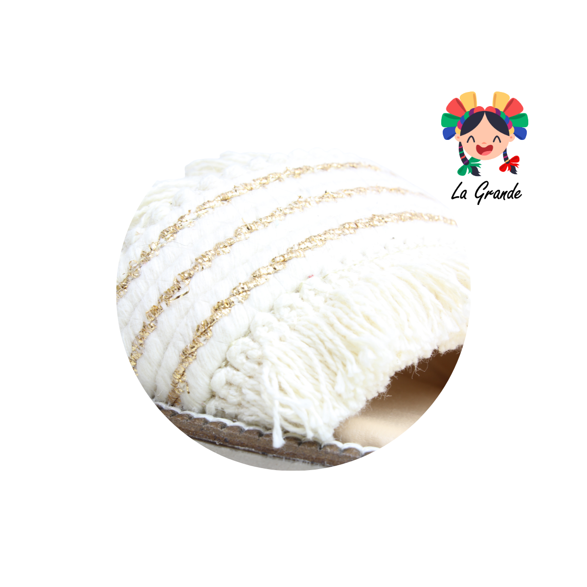 800 ROJO CEREZA Cristal Beige Textil Sandalia para Dama
