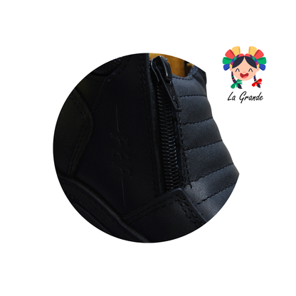 6000 FEF Negro Zapato Piel Escolar para Niño