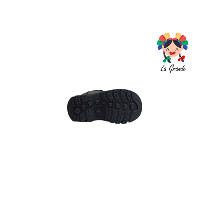 6000 FEF Negro Zapato Piel Escolar para Niño