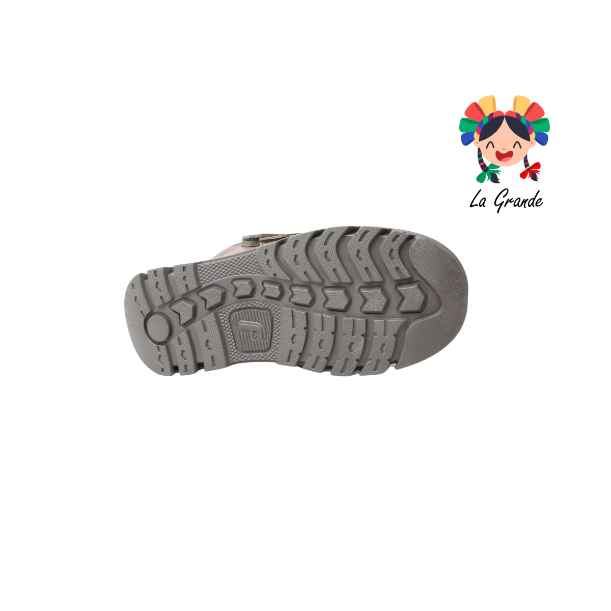 6004 FEF Café Piel  Zapato Escolar para Joven