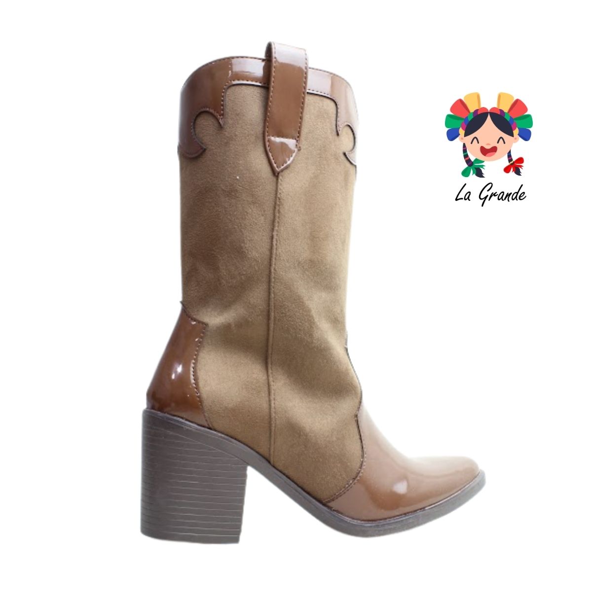6009 WILDCAT Madera Charol Prisco Bota para Dama