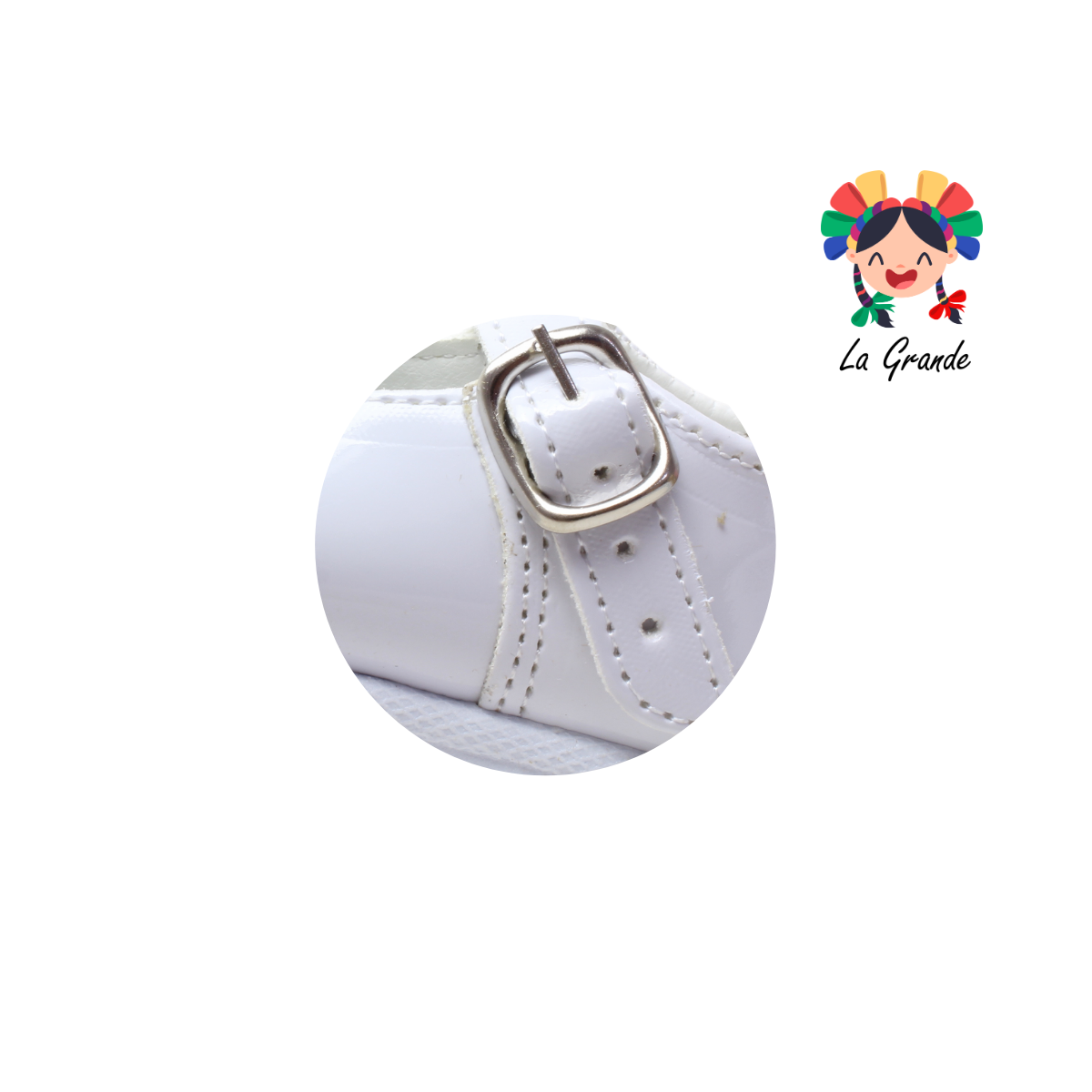 605 CHAPATITOS Blanco Charol Zapato Casual para Bebé y Niña