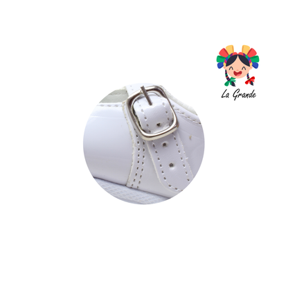 605 CHAPATITOS Blanco Charol Zapato Casual para Bebé y Niña