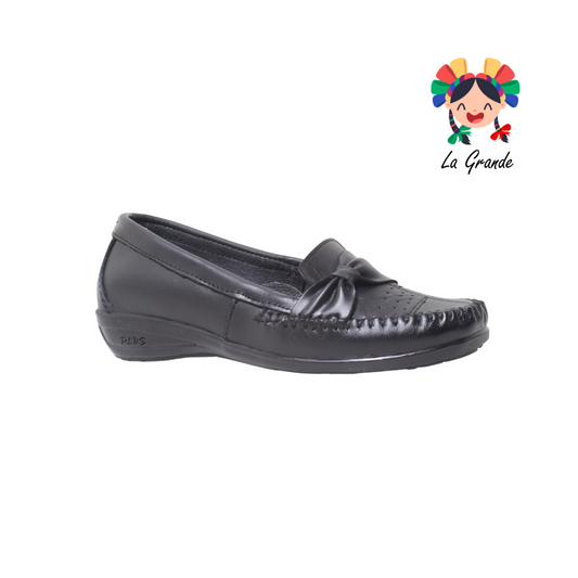 605 KARLE Negro Piel Zapato Mocasin para Dama