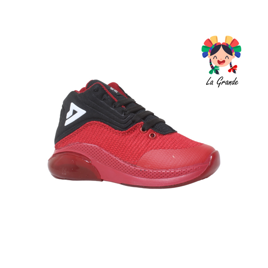 6071 SAETTA PREMIERE Rojo Negro Sint Tenis Casual para Niña y Niño
