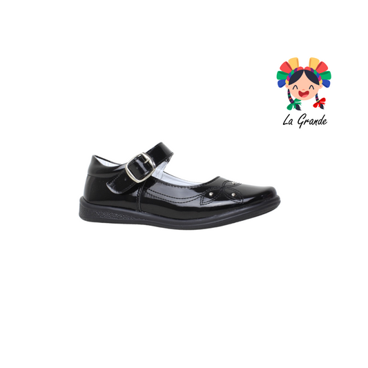 608 DULCE CEREZA Negro Charol Zapato Escolar para Niña y Dama