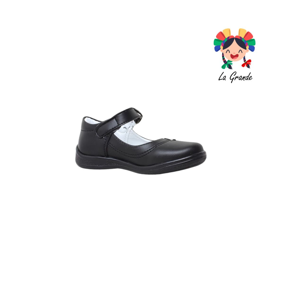608 DULCE CEREZA Negro Sint Zapato Escolar para Niña y Dama