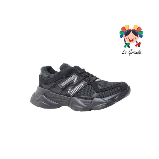 6090 ESPIRIT Negro Negro Tenis Deportivo para Dama y Joven