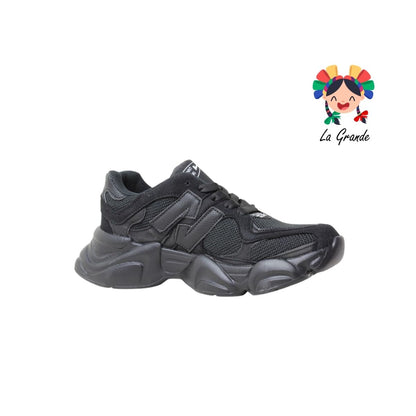 6090 ESPIRIT Negro Negro Tenis Deportivo para Dama y Joven
