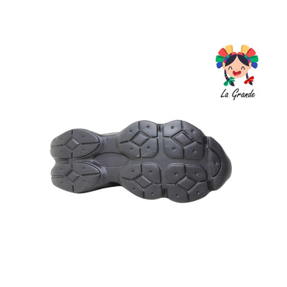 6090 ESPIRIT Negro Negro Tenis Deportivo para Dama y Joven