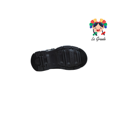 8014 BUGATY SHOES Negro Piel Zapato Escolar para Niño