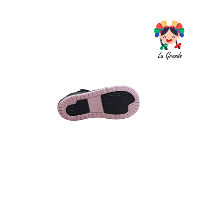 331 Gatita WIZZYZ Negro Piel Zapato Casual Para Niña