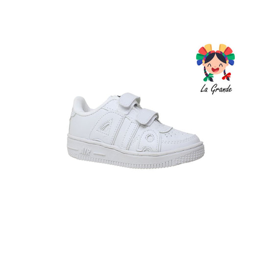 610 FON-VER Blanco Blanco Tenis Escolar con Contactel para Niña y Niño