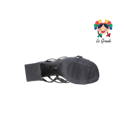 6123 WILDCAT Negro Charol Zapatilla para Dama