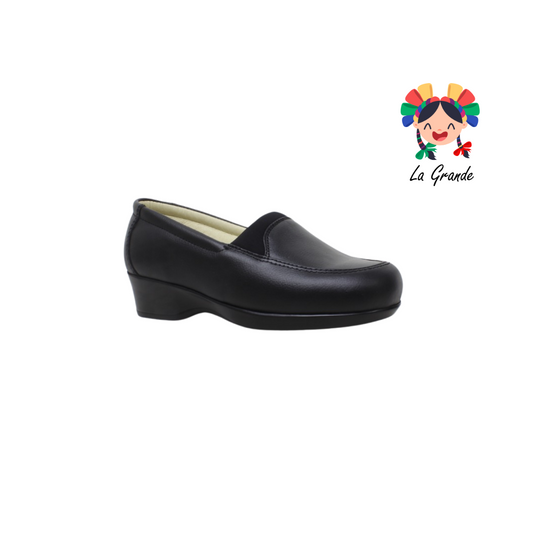 6130 BIO SHOES Negro Piel Zapato Casual para Dama