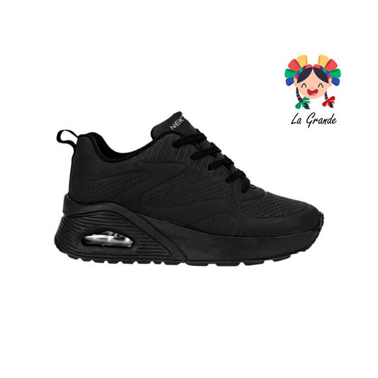 6181 NEXT & CO Negro Tenis Deportivo de Válvula para Dama y Joven