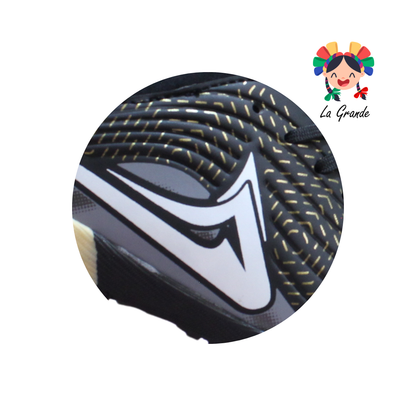 1274 MAYCKERS Negro Oro Sint Tenis de Fútbol Rápido para Niño, Joven y Caballero