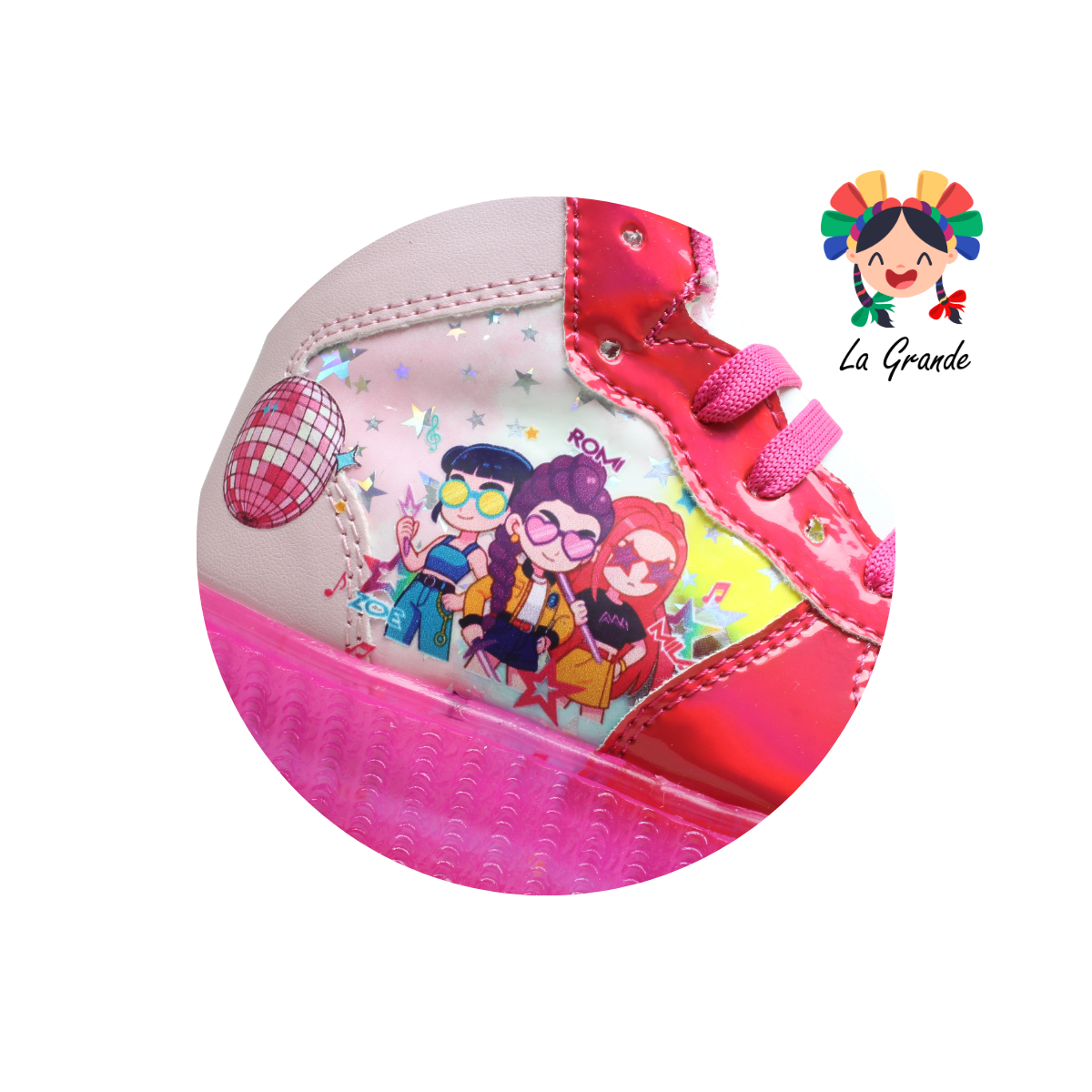 V-071 VANNI CLUB Fiusha Sint Tenis Casual con Luz Led para Niña