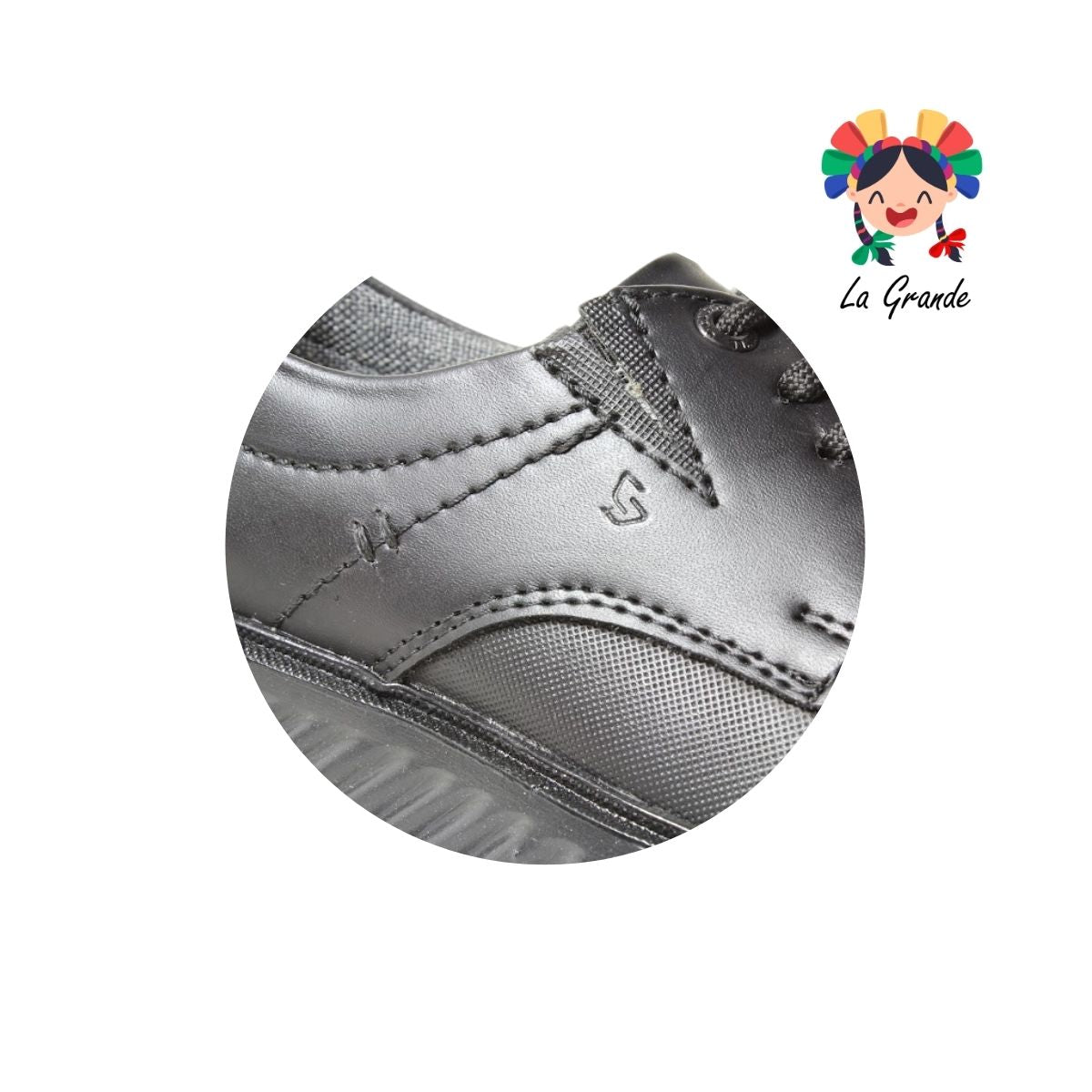 2500 CUSTOM Negro Atanado Zapato Escolar para Joven