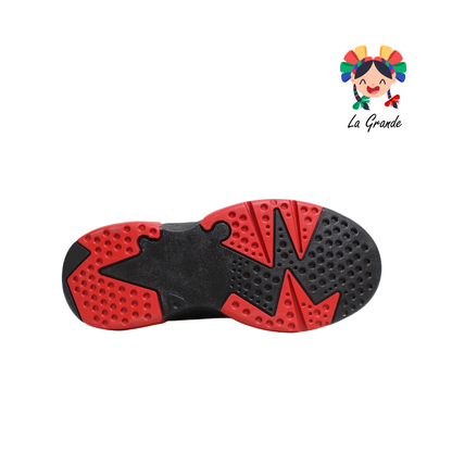 620 WALKQUIR Rojo Negro Tenis Deportivo para Caballero