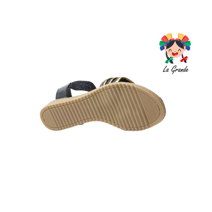 622 JAZMIN Negro Sintético Sandalia Casual para Dama