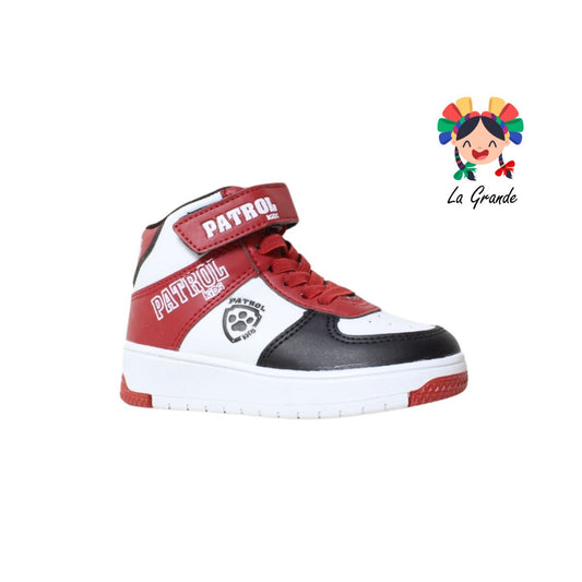 628 PATROL KIDS Ngo Bnco Rojo Tenis para Nino y Niña