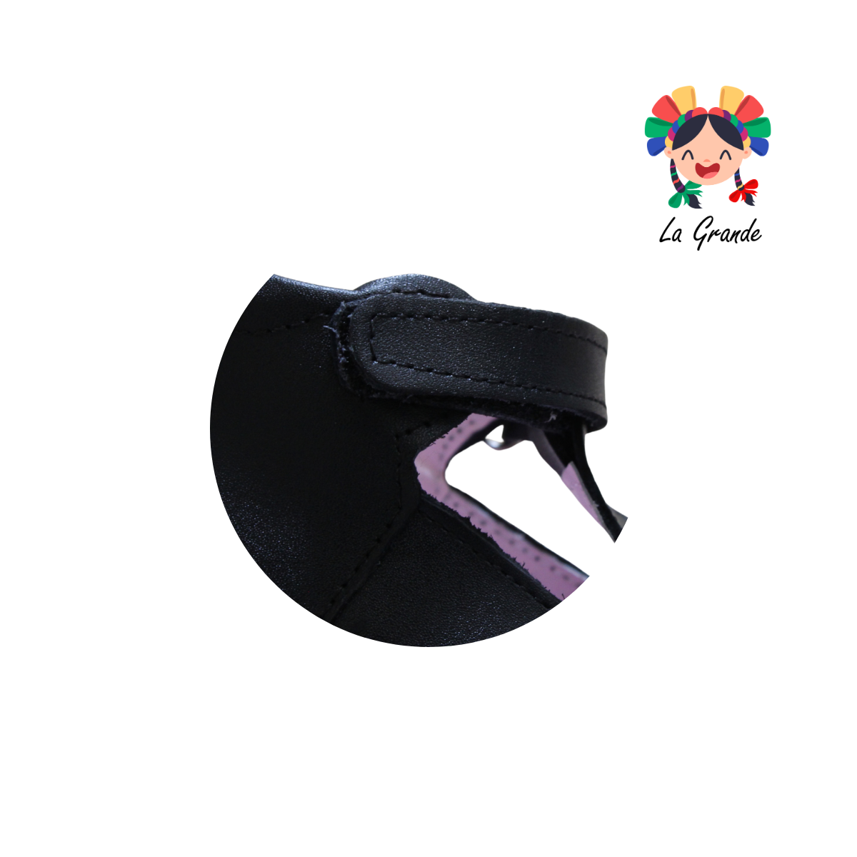 331 Gatita WIZZYZ Negro Piel Zapato Casual Para Niña