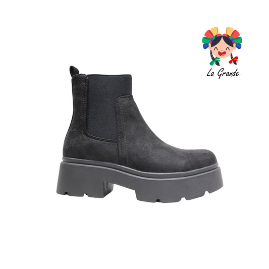 6302 GOODYEAR Negro Durazno Botín Casual para Dama