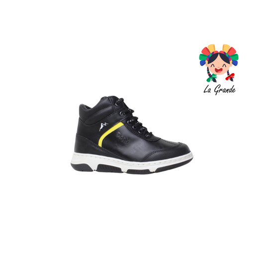 6309 DOGI Negro Bota Casual para Niño, Niña  y Joven