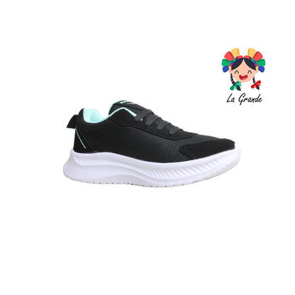 630 PIYERX Negro Menta Tenis Deportivo para Dama