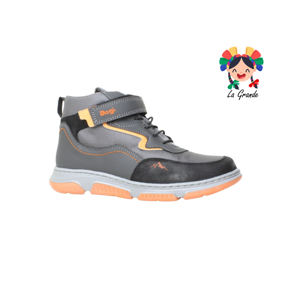 6314 DOGI Gris Piel Bota Casual para Niño y Joven