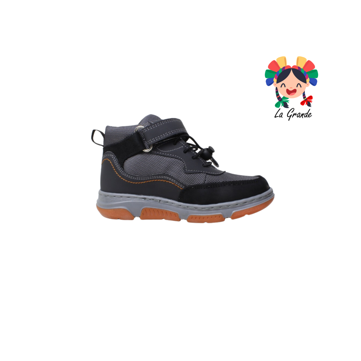 6314 DOGI Gris Piel Bota Casual para Niño y Joven