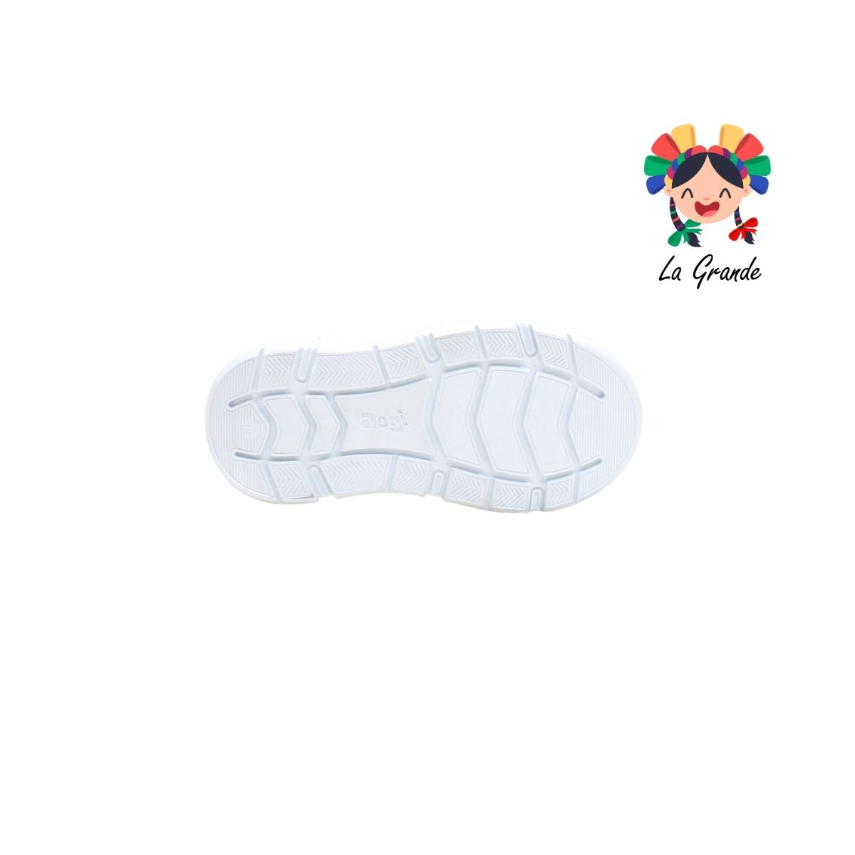 6322 DOGI Blanco Blanco Piel Tenis Escolar para Niña, Niño, Dama y Joven