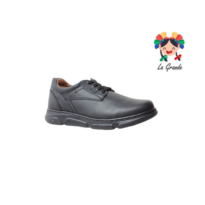 6333 DOGI Negro Piel Zapato Escolar para Niño y Joven