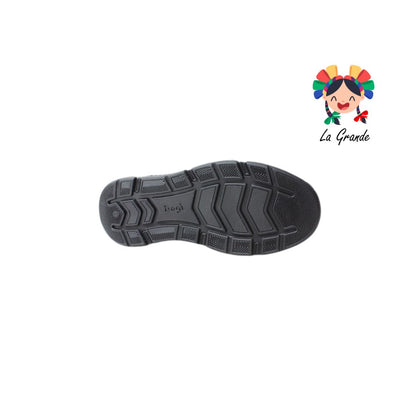 6333 DOGI Negro Piel Zapato Escolar para Niño y Joven