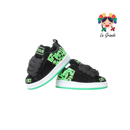 635 PICHUS Negro Verde Dakar Tenis Casual para Niña