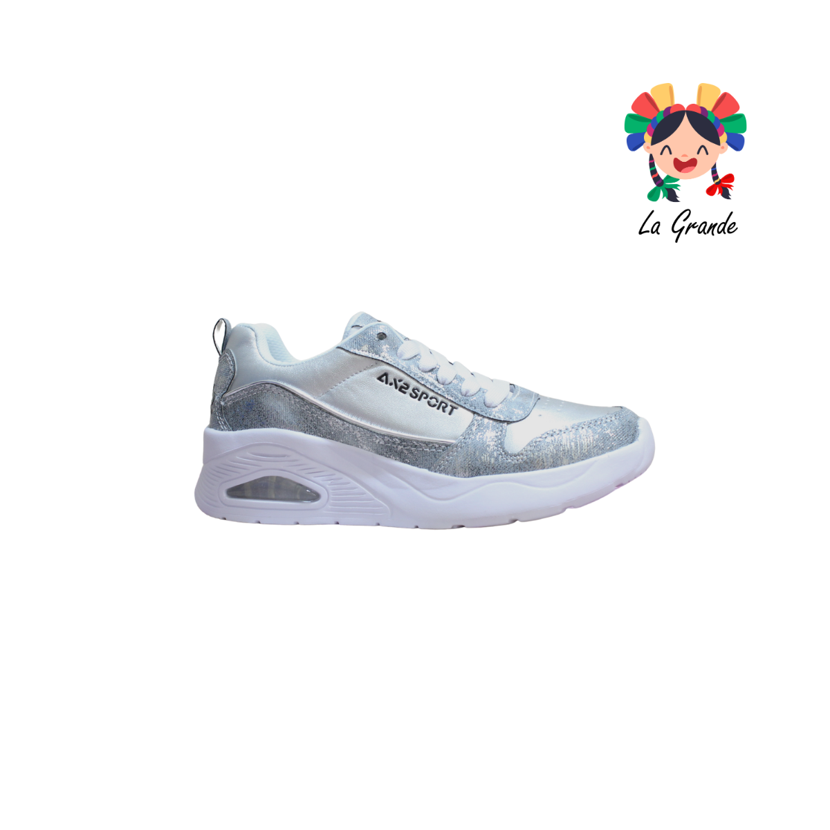 5030 AX2 Plata Gris Tenis Casual para Dama