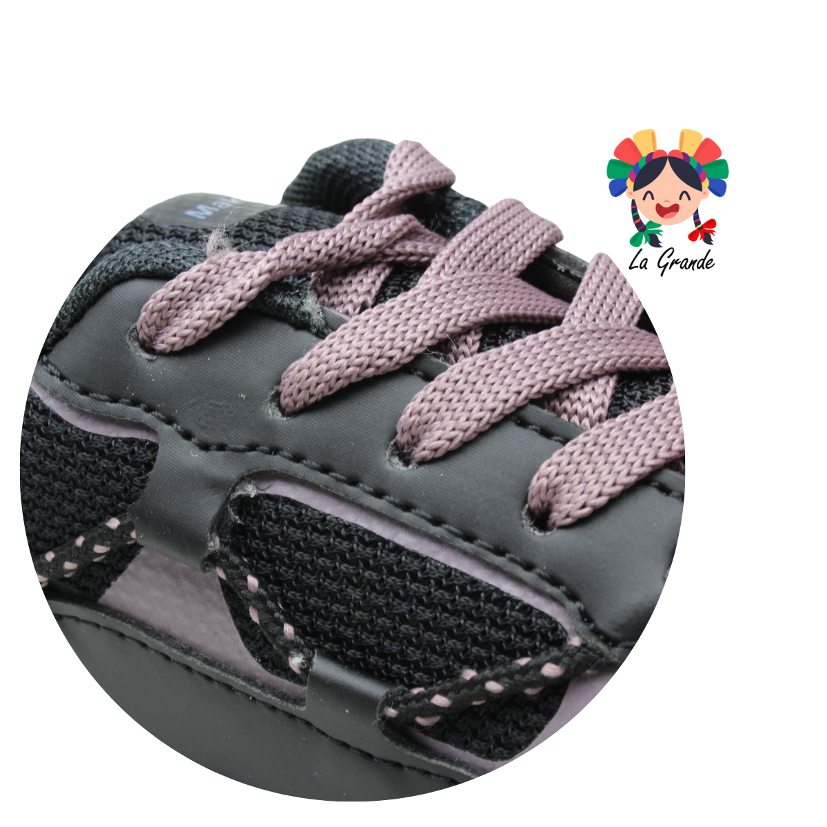 640 MAKKENA Negro Malva Textil tenis Casual de suela alta Niña