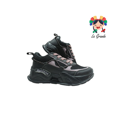 640 MAKKENA Negro Malva Textil tenis Casual de suela alta Niña
