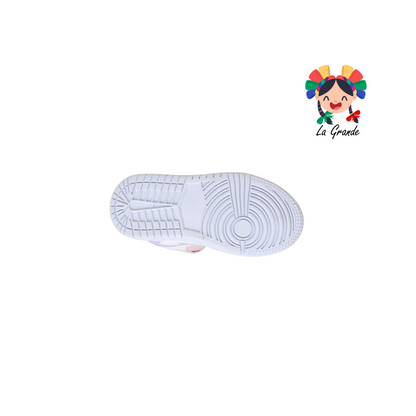 641 VIRY & TONY Bco Lavanda Sint Tenis Casual para Niña