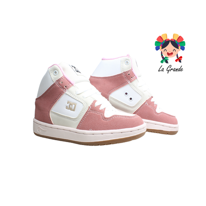 6481 CD SHOES Rosa Bco Nude Tenis Casual para Niña