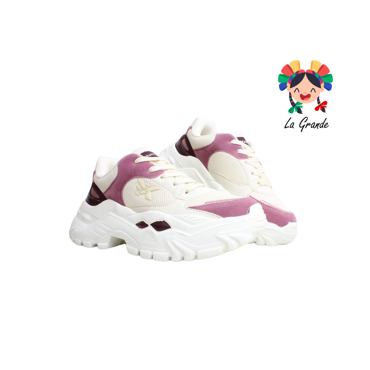7240 MAKKENA Hueso Rosa Tenis Casual para Dama